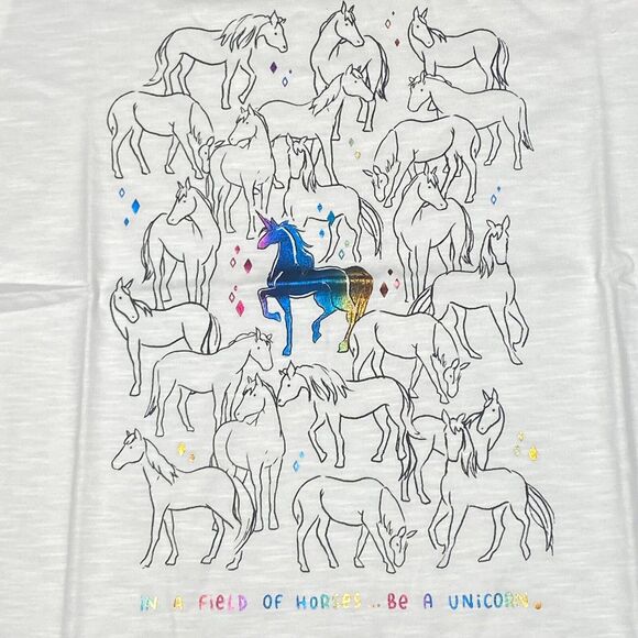 NWT 2 Piece So Favorite Graphic Kids Tee Shirt Girls Size 18 Plus Curved Hem - Picture 3 of 4